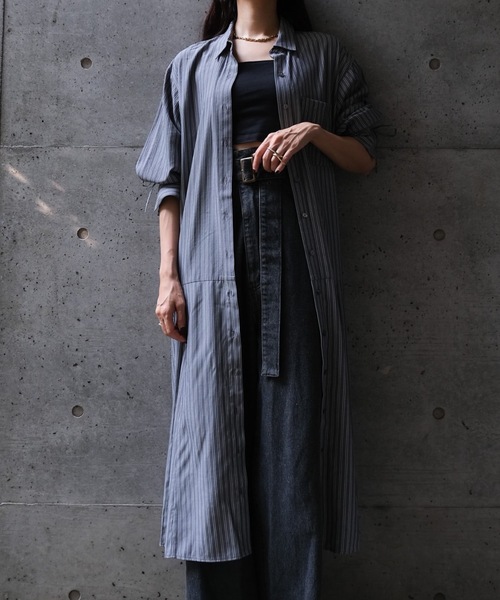 CIEL'AIR（シエルエアー） シャツワンピース STRIPED SHIRT OP