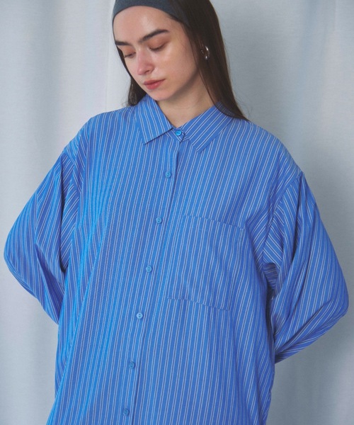 CIEL'AIR（シエルエアー） シャツワンピース STRIPED SHIRT OP