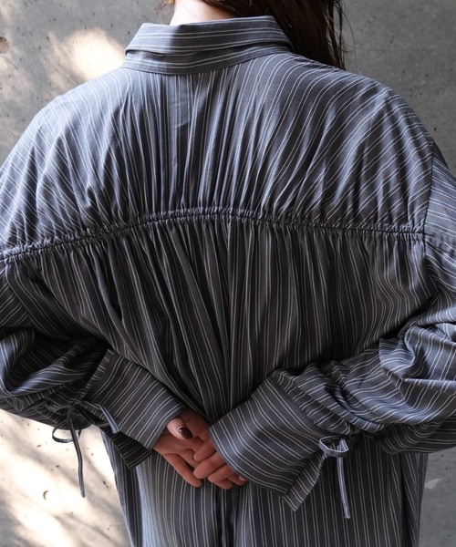 CIEL'AIR（シエルエアー） シャツワンピース STRIPED SHIRT OP