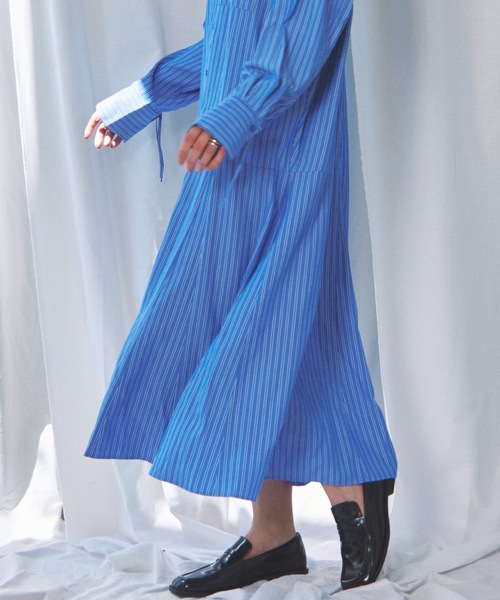 CIEL'AIR（シエルエアー） シャツワンピース STRIPED SHIRT OP