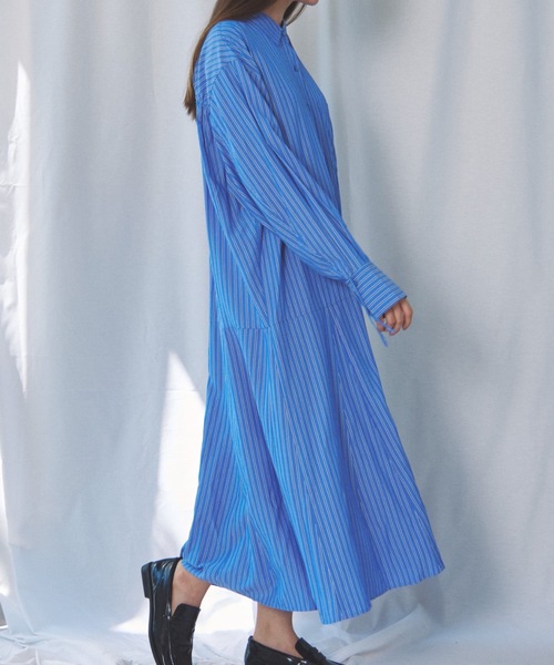 CIEL'AIR（シエルエアー） シャツワンピース STRIPED SHIRT OP
