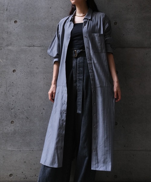 CIEL'AIR（シエルエアー） シャツワンピース STRIPED SHIRT OP