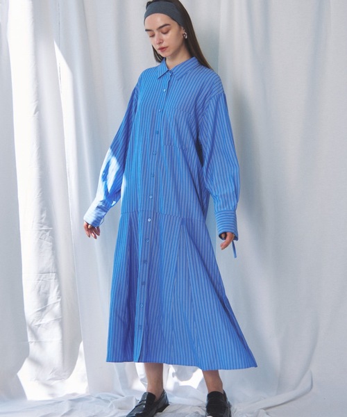 CIEL'AIR（シエルエアー） シャツワンピース STRIPED SHIRT OP