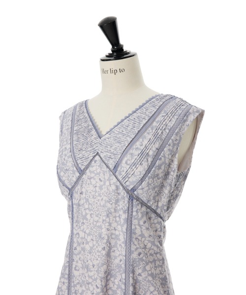 「Her lip to」 ノースリーブワンピース S ブルー レディース_画像5