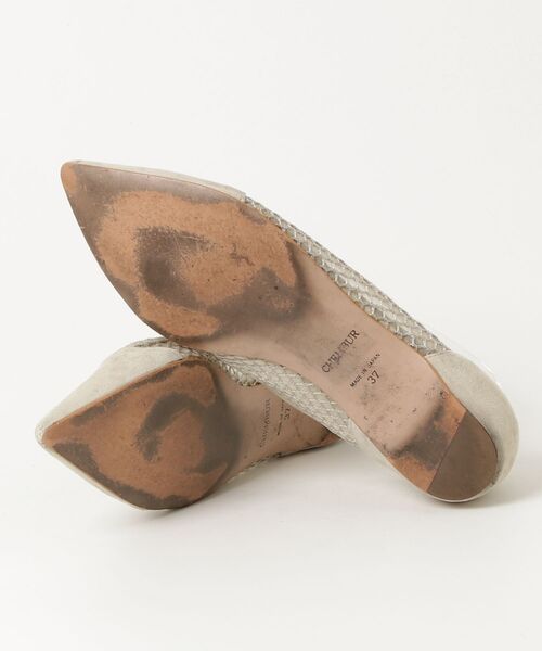 「CHEMBUR」 フラットパンプス 37 ベージュ レディース_画像3