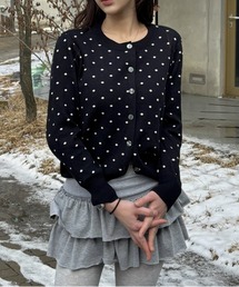 René ♡ 美品ドット柄 半袖カーディガン カーディガン ドットカーディガン レディース : ZOZOTOWN Yahoo!店