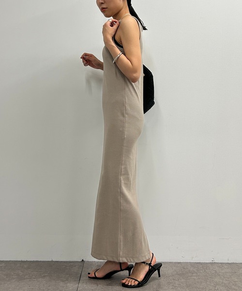 「LOUNGEDRESS」 ノースリーブワンピース FREE ブラック レディース_画像3