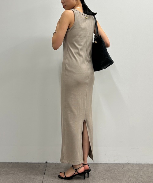 「LOUNGEDRESS」 ノースリーブワンピース FREE ブラック レディース_画像4