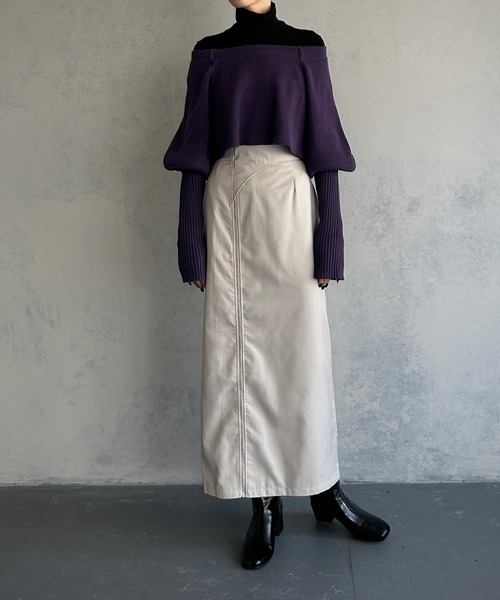 「&g'aime」 長袖ニット FREE グレイッシュベージュ レディース_画像3