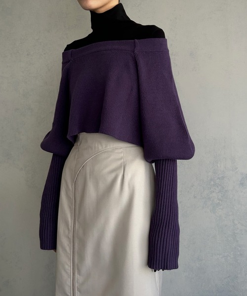 「&g'aime」 長袖ニット FREE グレイッシュベージュ レディース_画像5