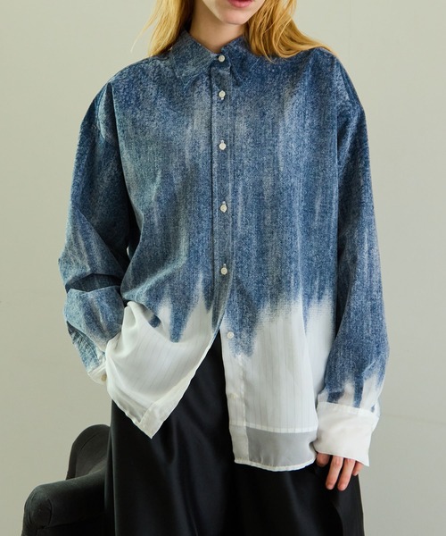 MAISON SPECIAL（メゾンスペシャル） ブラウス シャツ Flocky Denim 