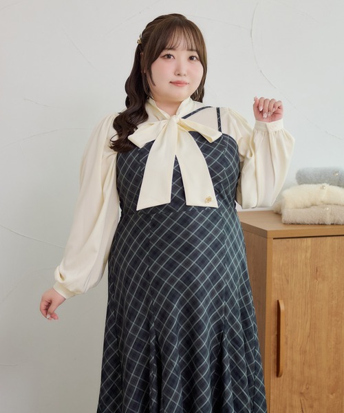 「Louiosy」 キャミソールワンピース 3L ダークブラウン レディース_画像9