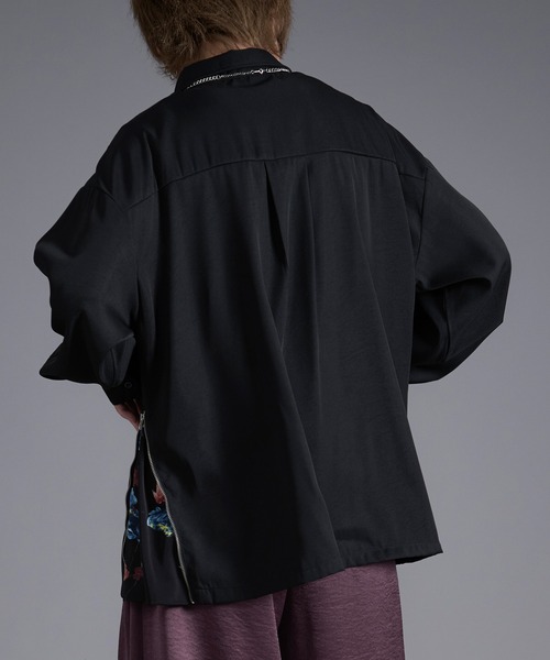 「Ellno Loset」 長袖シャツ MEDIUM ブラック メンズ_画像3