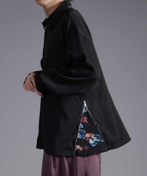 「Ellno Loset」 長袖シャツ MEDIUM ブラック メンズ_画像4