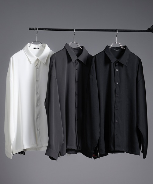 「Ellno Loset」 長袖シャツ MEDIUM ブラック メンズ_画像6