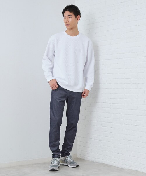 THE SHOP TK トレーナー スウェット 「大人の上品カジュアルに」ふくれ 