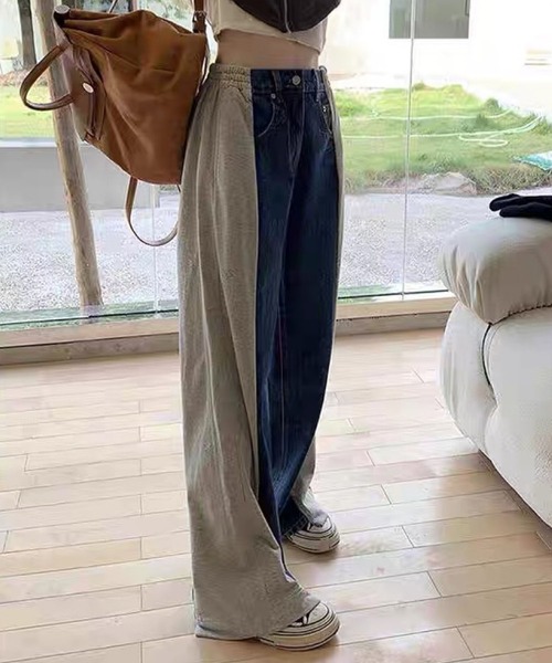 新品、完売品】アシメダブルウエストワイドデニムパンツ 0サイズ 累計