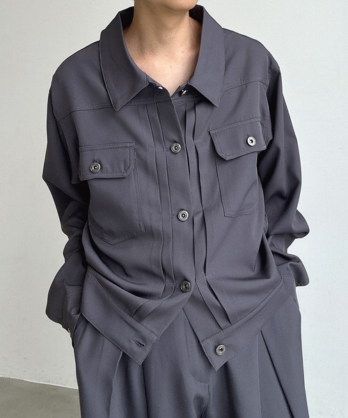 「MandO(Auntie Rosa)」 長袖シャツ MEDIUM ブラック メンズ_画像8