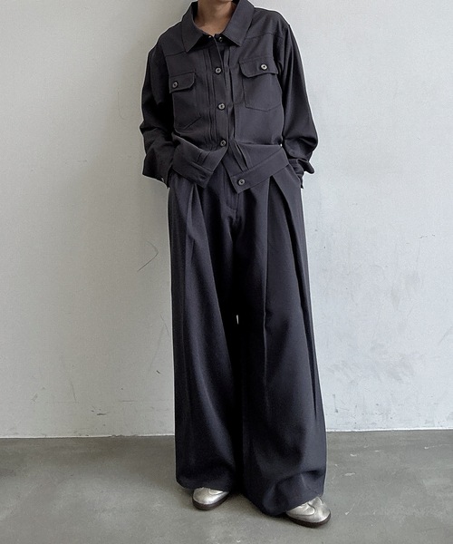 「MandO(Auntie Rosa)」 長袖シャツ MEDIUM ブラック メンズ_画像9