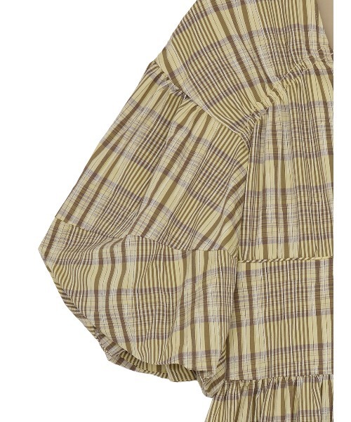 Ameri（アメリ） ワンピース BALLOON SLEEVE CHECK DRESS : ZOZOTOWN