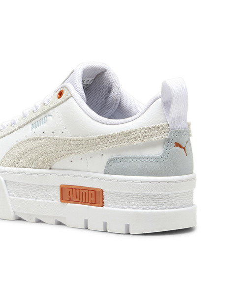 「PUMA」 ローカットスニーカー 23.0cm ホワイト×グレー レディース_画像5