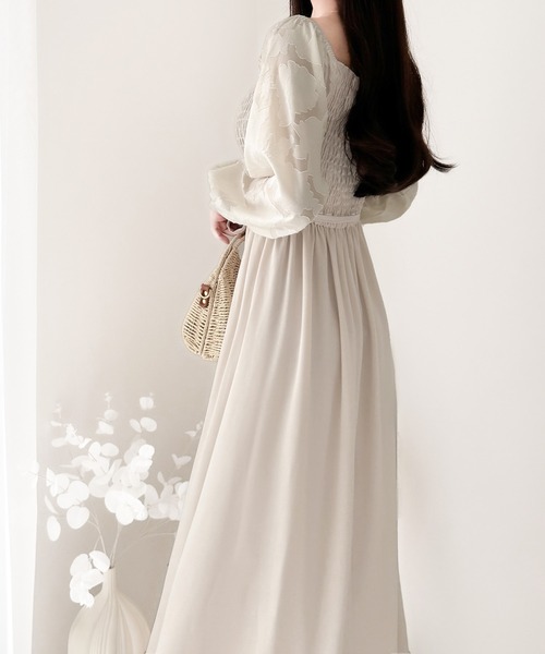 「mily bilet」 長袖ワンピース SMALL アイボリー レディース_画像4