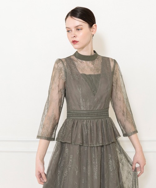 「Leja」 7分袖ワンピース SMALL ブラウン レディース_画像2