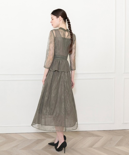 「Leja」 7分袖ワンピース SMALL ブラウン レディース_画像5