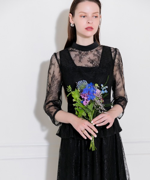 「Leja」 7分袖ワンピース SMALL ブラウン レディース_画像6