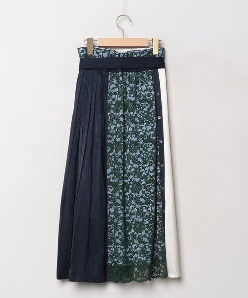 LANVIN en Bleu」 プリーツスカート 36 グリーン レディース LANVIN en
