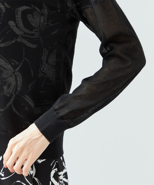 「A/C DESIGN BY ALPHA CUBIC」 ニットカーディガン L ブラック レディース_画像7