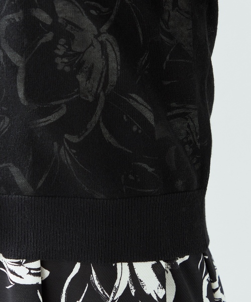 「A/C DESIGN BY ALPHA CUBIC」 ニットカーディガン L ブラック レディース_画像8