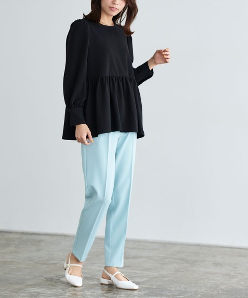 「Pierrot」 長袖ブラウス M グレイッシュベージュ レディース_画像9