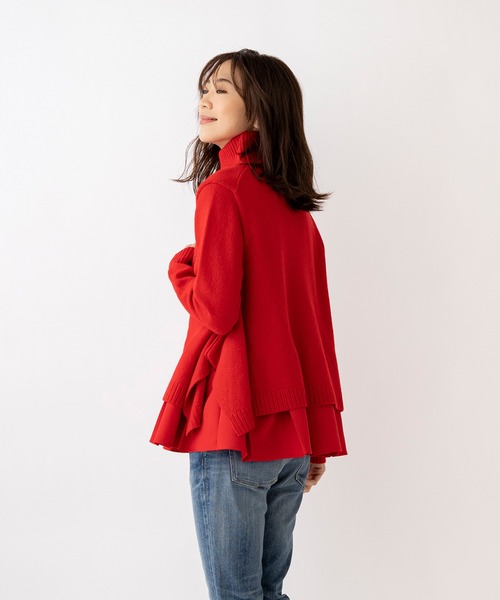 「Sono」 長袖ニット 1 ネイビー レディース_画像3