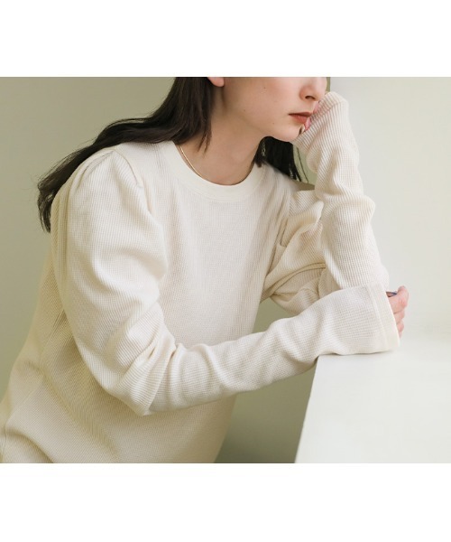 select MOCA」 長袖ワンピース FREE グレイッシュベージュ レディース