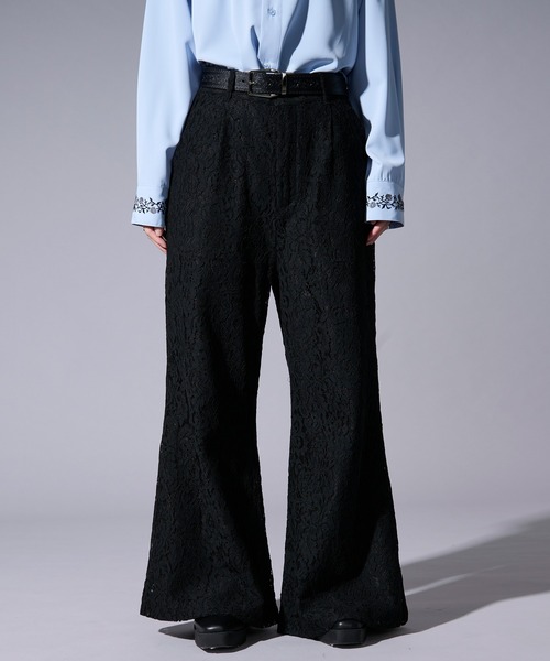 Ellno Loset（エルノロゼット） パンツ コードレースワイドフレア