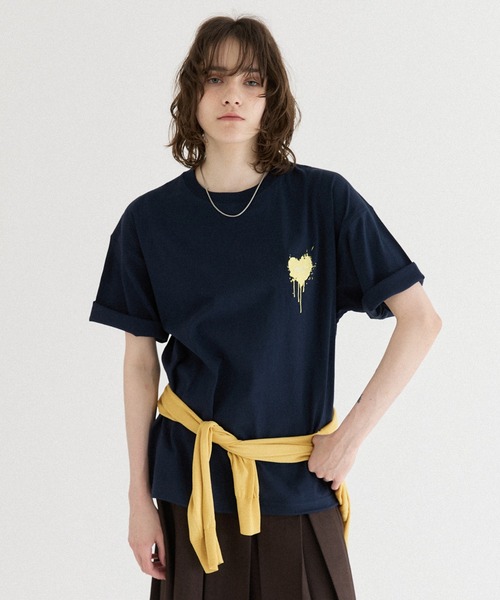 レッド ハートロゴ Jazzercise ONCILY（オンシェリー） tシャツ 26SS HEART LOGO DRAW CODE T-SHIRT