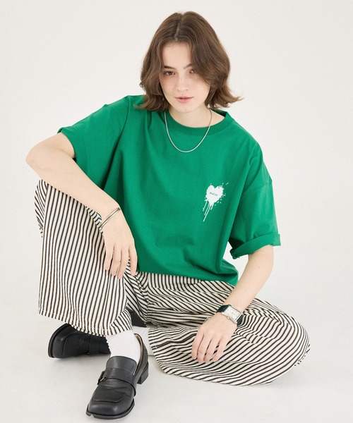 ONCILY（オンシェリー） tシャツ 26SS HEART LOGO DRAW CODE T-SHIRT