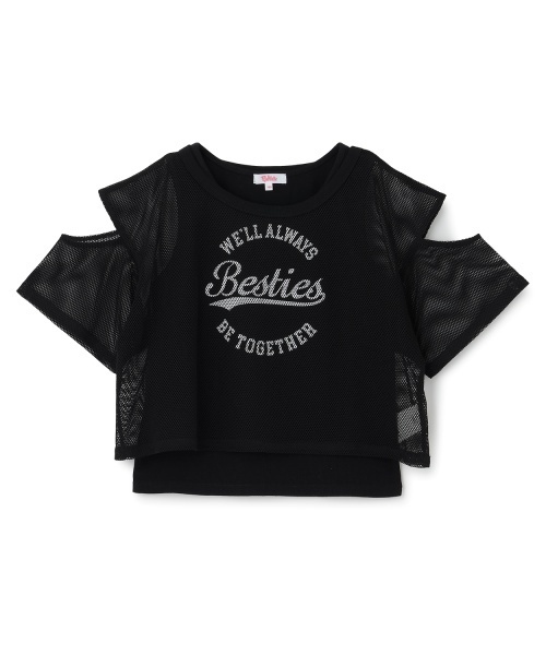 PINK-latte（ピンクラテ） tシャツ 「セットアイテム」肩あきメッシュ 