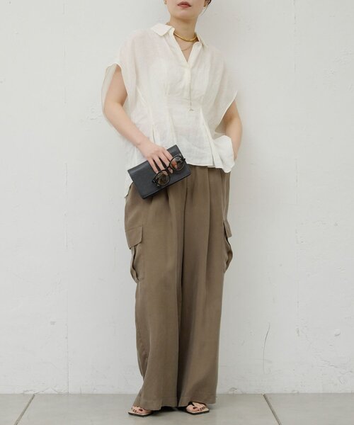 新品GALLARDA GALANTE ウエストタックシャツ ガリャルダガランテ GALLARDAGALANTE ウエストタックシャツ （offwhite