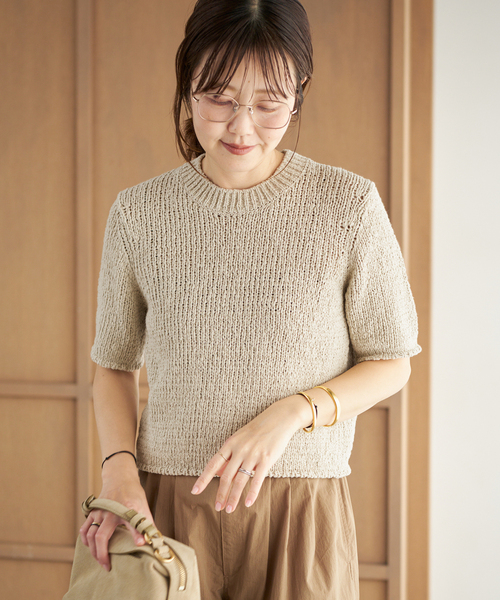 plage（プラージュ） ニット セーター Italian yarn CO half ニット