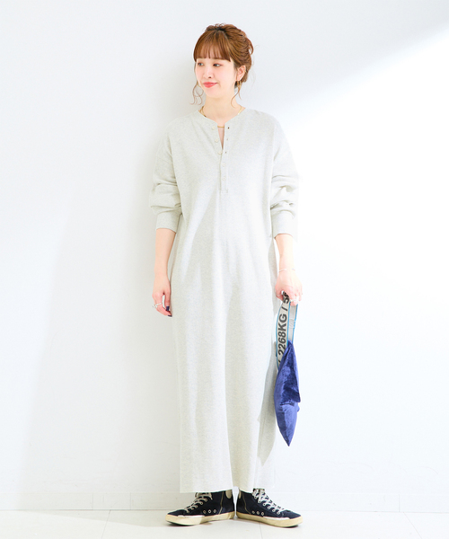B.C STOCK（ベーセーストック） ワンピース ウォッシャブル / ワッフル