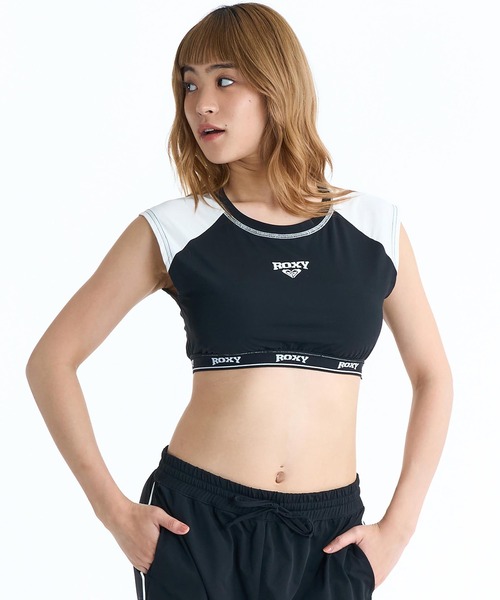 ROXY スポーツブラ ROXY（ロキシー） uvカット スポーツブラ レディース 半袖 Tシャツ