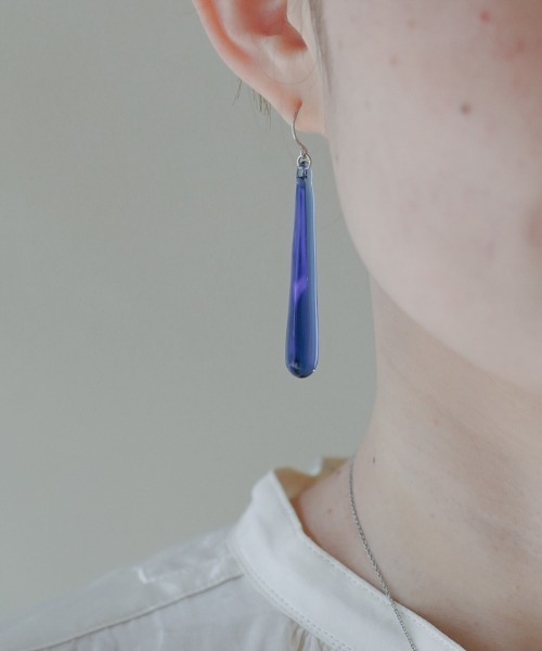 ピアス ピアス  Shizuku ブルー レディースの画像