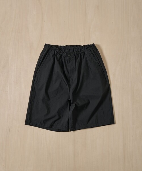 パンツ 「PORTER CLASSIC/ポータークラシック」PC-035-3943-0010/BLACK/POPLIN EASY SHORTS メンズの画像