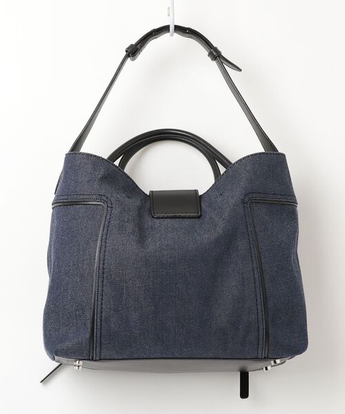 TOD'S（トッズ） ダブルT デニム 2WAYバッグ - ネイビー レディース