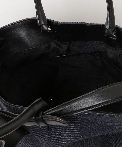 TOD'S（トッズ） ダブルT デニム 2WAYバッグ - ネイビー レディース