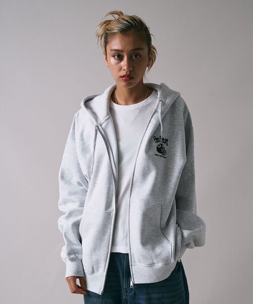 「BEN DAVIS」 ジップアップパーカー LARGE ブラック メンズ_画像6