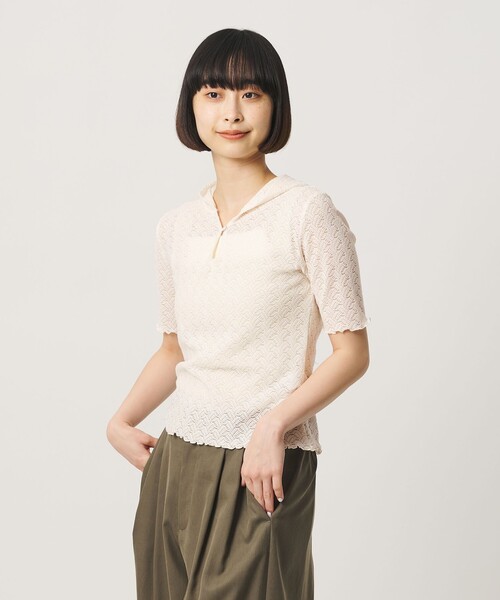 BEAUTY＆YOUTH UNITED ARROWS tシャツ 半袖 レース ショートスリーブ