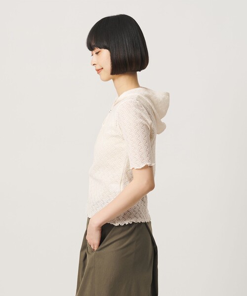 BEAUTY＆YOUTH UNITED ARROWS tシャツ 半袖 レース ショートスリーブ